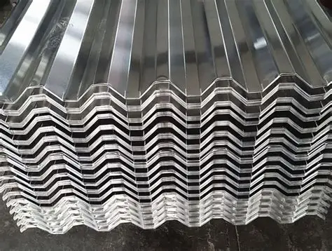 Corrugated aluminium sheets used for roofing, cladding, siding, and general construction applications.