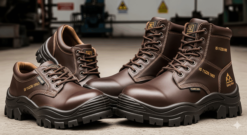 Leather Safety Footwear with Direct Moulded Rubber Sole – IS 11226:1993