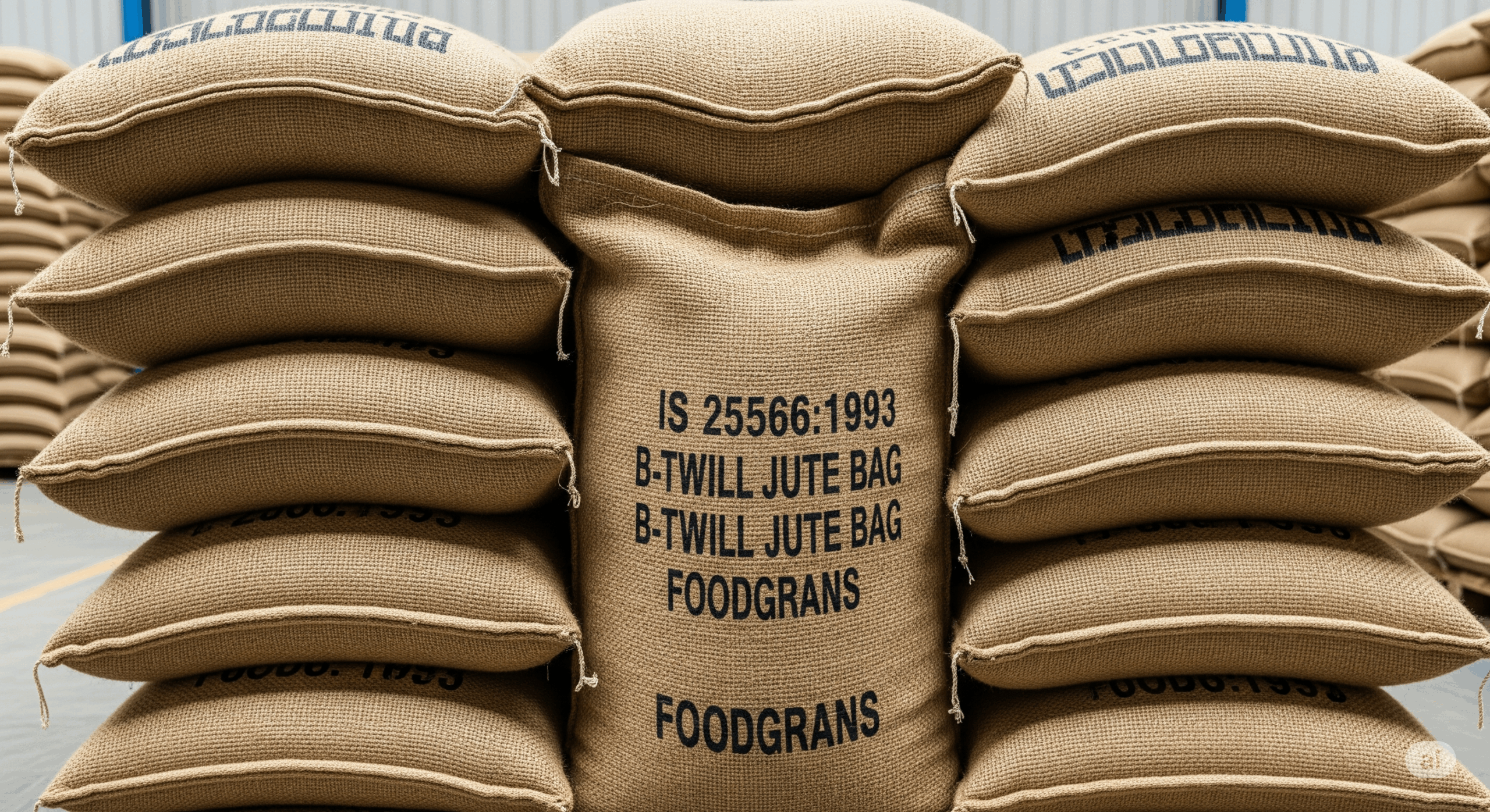 B-twill Jute Bags for Packing Foodgrains – IS 2566:1993