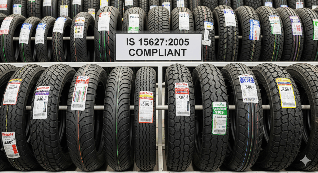 Pneumatic Tyres for Two and Three-Wheeled Vehicles IS 15627:2005 – Automotive Vehicles