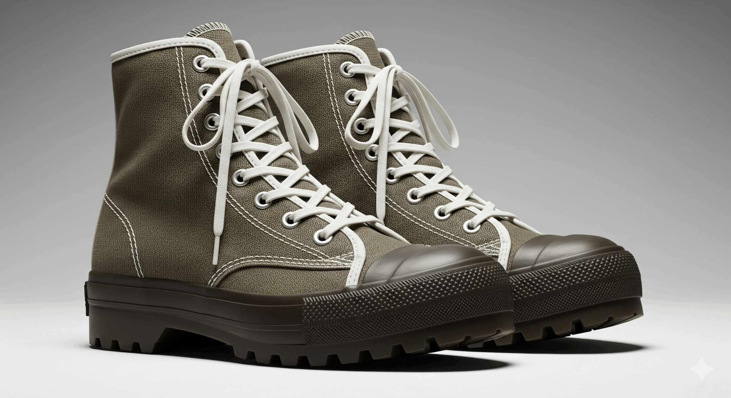 Canvas boots with Rubber Sole
