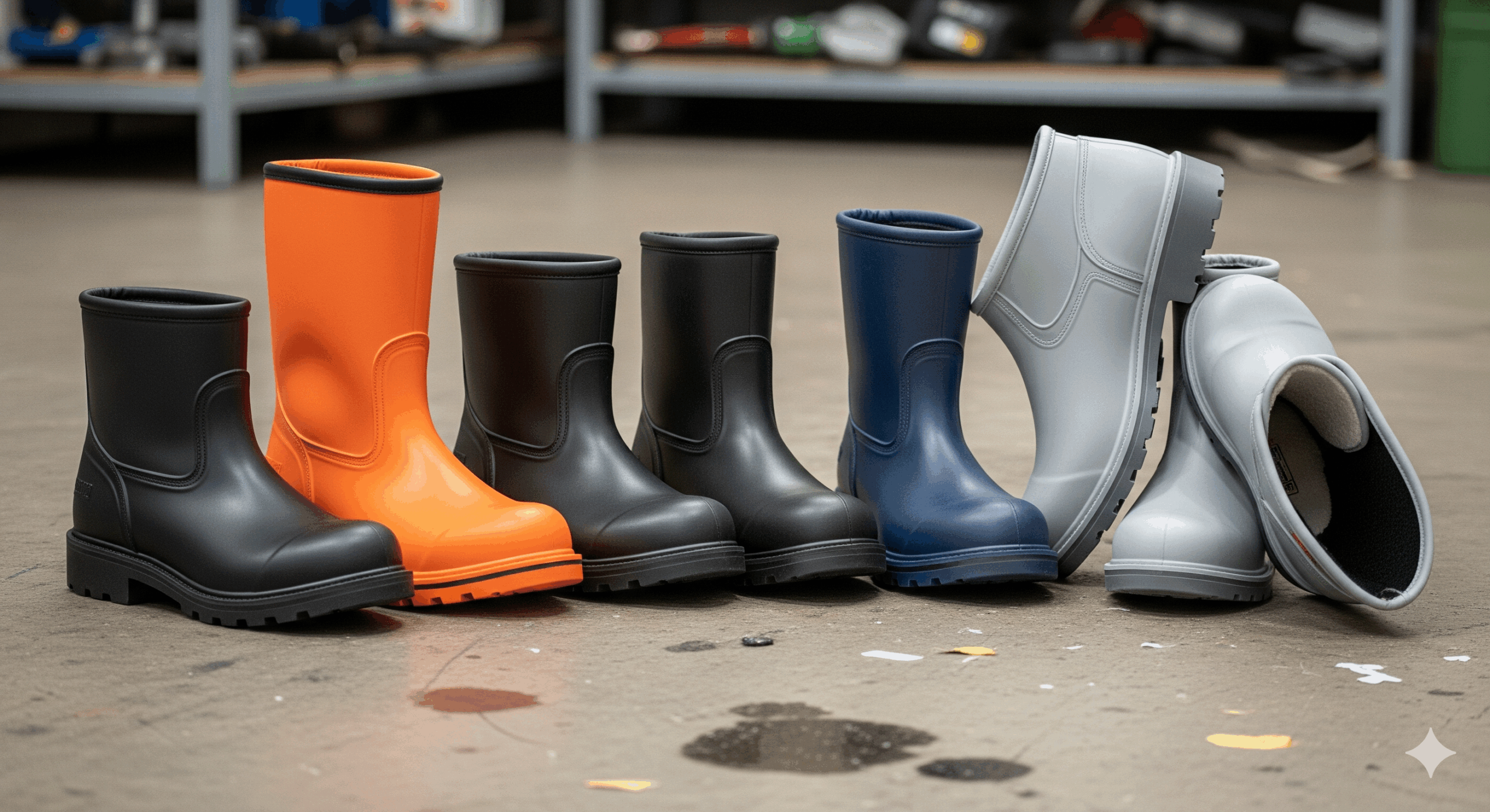Foot Wear Moulded Plastics Footwear – Lined or Unlined Polyurethane Boots for General Industrial Use